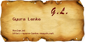 Gyura Lenke névjegykártya